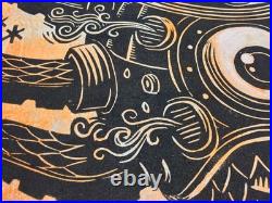 Attack Peter, TAKORO, 1/1 Variant, Hand Embellished, Signed, Linocut Block Print
