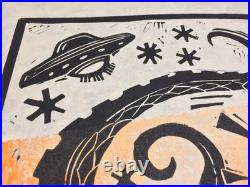 Attack Peter, TAKORO, 1/1 Variant, Hand Embellished, Signed, Linocut Block Print