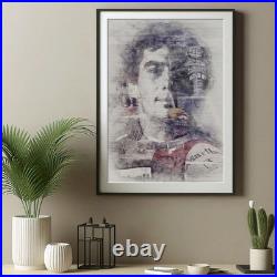 Ayrton Senna Poster Print Limited Edition Portrait Car Art F1 Fan Gift Artwork