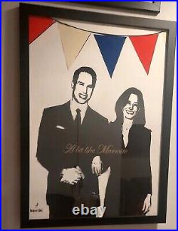 Bambi Street Artist-William And Kate Framed Limited Edition-A Bit Like Marmite