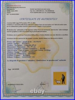Banksy Art Print Hoodie & Keith Haring Dog Certificate