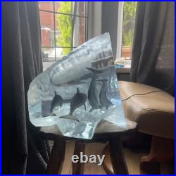 Beautiful Robert Wyland'Big Wave' Acrylic Dolphin Sculpture With Certification