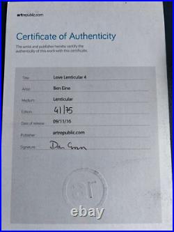 Ben Eine LOVE Lenticular 4 Original Limited Edition Signed Numbered 75 Art 2016