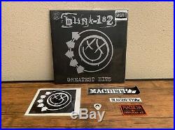 Blink-182 Greatest Hits Vinyl (Tin) 2XLP BUNDLE (rare pick, stickers patch)