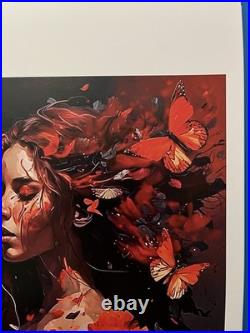 Butterfly Lady Signed Emo Limited #4/25 Art Print banksy & Martin Whatson gift