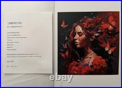 Butterfly Lady Signed Emo Limited #4/25 Art Print banksy & Martin Whatson gift