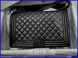 CHANEL So Black Limited Edition Caviar Boy Bag Large Collectors Piece
