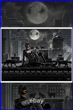 Catwoman/Her Cats Limited Edition Rare Giclee Print