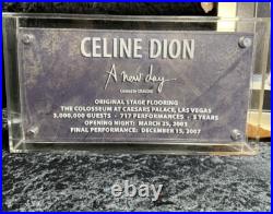 Celine Dion Memorabilia Limited Edition 212/500 First/Last Vegas Show Stage Piec