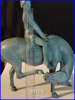 Ceramic Horse And Rider Fine art Piece limited edition by Brittish Sculptor