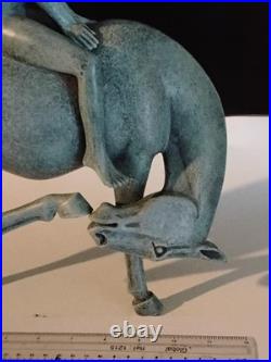 Ceramic Horse And Rider Fine art Piece limited edition by Brittish Sculptor