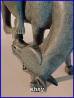 Ceramic Horse And Rider Fine art Piece limited edition by Brittish Sculptor