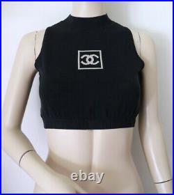 Chanel Most Wanted Iconic Vintage CC Logo Cropped Top, 36/38, Collector's Piece
