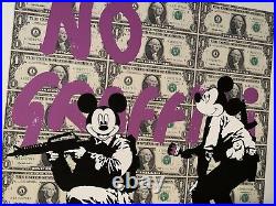 Chris Boyle'No Graffiti' 47/50 Money Dollar Bill street art print Banksy Mickey