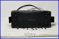 Coach Varsity Patch Rogue Black Pebble Leather Satchel Bag 57231 Limited Edition