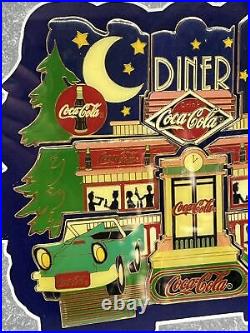 Coca-Cola Limited Edition 50s Diner 9 Piece Puzzle Pin Set Framed 379/1000