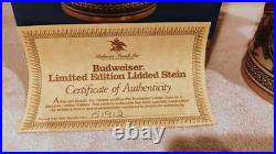 Complete 4-Piece Budweiser Tomorrow's Treasures Limited Edition Stein Set