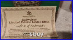 Complete 4-Piece Budweiser Tomorrow's Treasures Limited Edition Stein Set