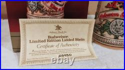 Complete 4-Piece Budweiser Tomorrow's Treasures Limited Edition Stein Set