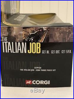 Corgi The Italian Job 3-piece Mini Cooper Limited Ed. Collectible Set RARE