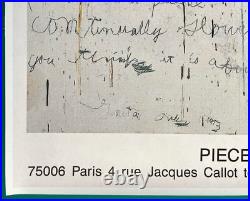 Cy Twombly Galerie Piece Unique Rare Exhibition Poster Paris 1993