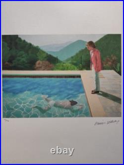 David Hockney Signed Dive In Certificate SPADEM Paris