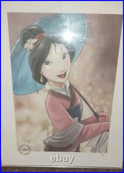 Disney Mulan Print Framed Limited Edition 18/250 Vgc