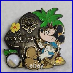 Disney Polynesian Resort Mickey 3D Pin Limited Edition 1500 RARE Piece of Room #