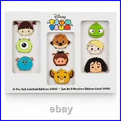 Disney Store Exclusive Limited Edition Tsum Tsum 9 Piece Pin Set Tangled Monster