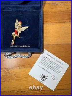 Disney Tinkerbell Ass Santa Limited Edition Swarovski Crystal Only 1500 Pieces