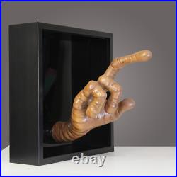 E. T. Hand Sculpture Sci-Fi Movie Fan-Art Modern Design Framed