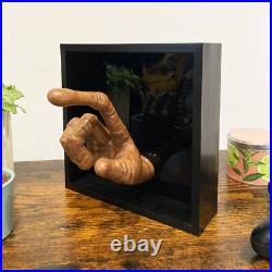 E. T. Hand Sculpture Sci-Fi Movie Fan-Art Modern Design Framed