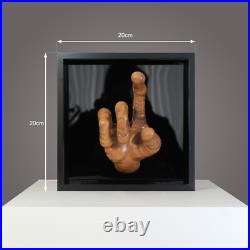 E. T. Hand Sculpture Sci-Fi Movie Fan-Art Modern Design Framed