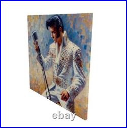 Elvis Presley Limited Edition Original Artwork Canvas Print 28x28 Elvis Canvas