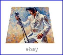 Elvis Presley Limited Edition Original Artwork Canvas Print 28x28 Elvis Canvas