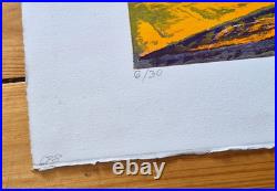Esteban Fekete, Original Colour Woodblock Print, Limited Hand Signed, W 75.5cm