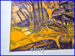 Esteban Fekete, Original Colour Woodblock Print, Limited Hand Signed, W 75.5cm