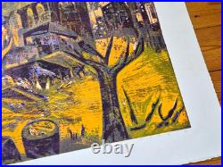 Esteban Fekete, Original Colour Woodblock Print, Limited Hand Signed, W 75.5cm