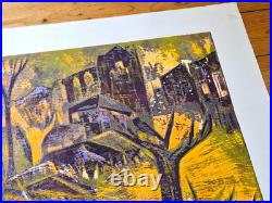 Esteban Fekete, Original Colour Woodblock Print, Limited Hand Signed, W 75.5cm