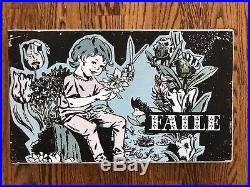 FAILE Original Piece /Kid With Flowers On Wood