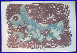 FAVARETTO CASARINI LIMITED EDITION PRINT LITHOGRAPH ARTWORK bones vintage art