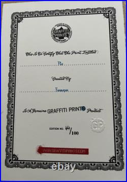 Fanakapan FIVE (5) Limited edition 44/100 mint print that is professional framed