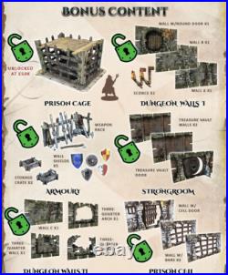 Fantasy Dungeon Kickstarter Edition (28-35mm, 732 pieces) Battle Systems Terrain