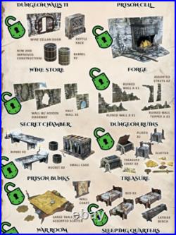 Fantasy Dungeon Kickstarter Edition (28-35mm, 732 pieces) Battle Systems Terrain