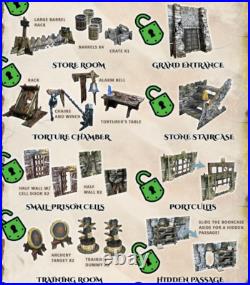 Fantasy Dungeon Kickstarter Edition (28-35mm, 732 pieces) Battle Systems Terrain