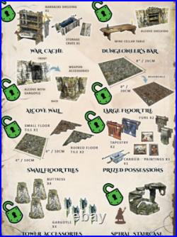 Fantasy Dungeon Kickstarter Edition (28-35mm, 732 pieces) Battle Systems Terrain