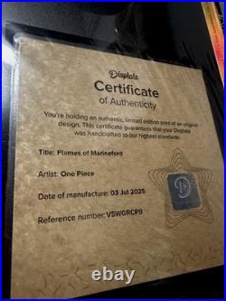 Flames of Marineford Limited Edition Displate One Piece Ace Luffy Galdino