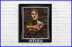 Framed limited edition print/ Superman by Dirty Hans