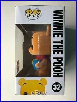 Funko Pop Disney Winnie The POOH FLOCKED SDCC 2012 Comic Con LE 480 Piece Ltd