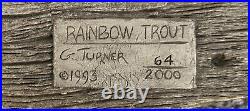George Turner Rainbow Trout Numbered Sculpture 64/2000